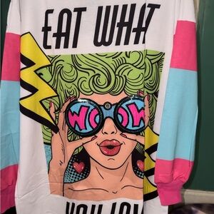 Hoodie shirt, lime green, neon pink